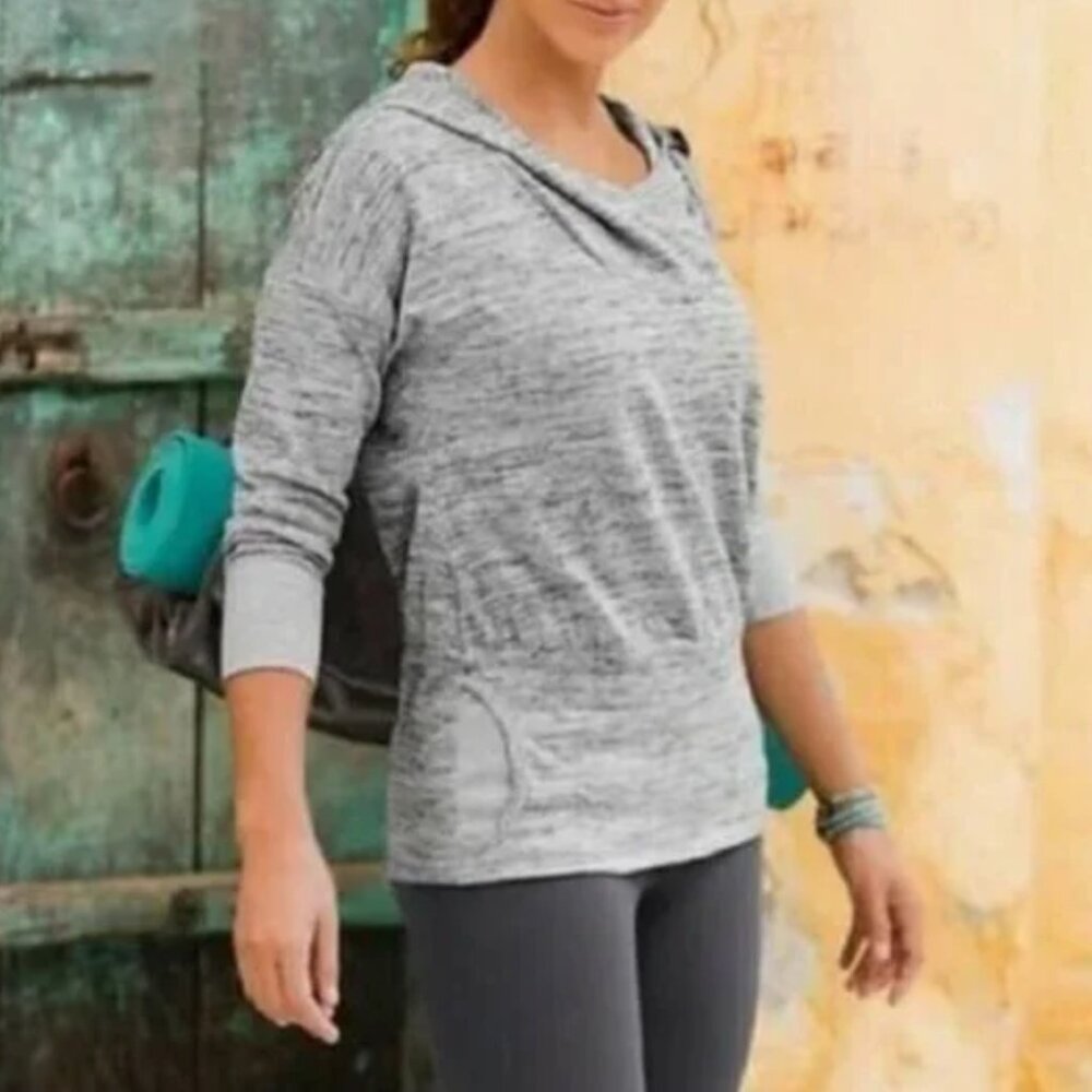 Athleta Batwing & Robin Cowlneck Hooded Pullover Sweatshirt Women's Size Small